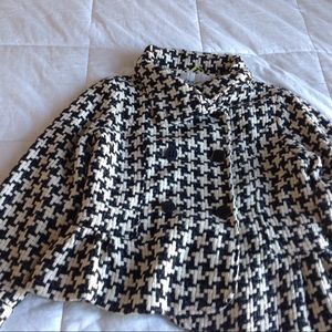 Oleg Cassini Black and White Blazer